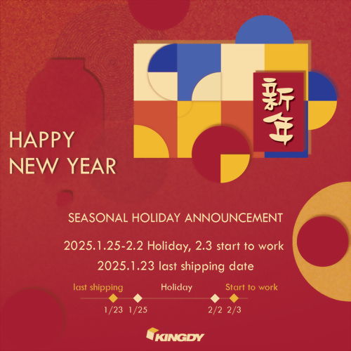 KINGDY | 2025 New Year Service Hours | Official Notice