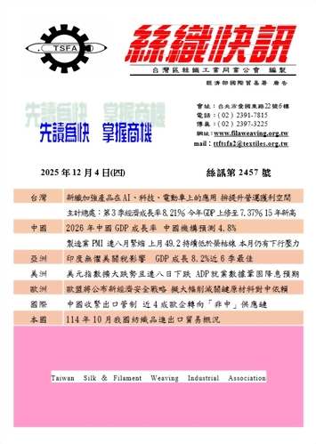 絲織快訊電子報2457期