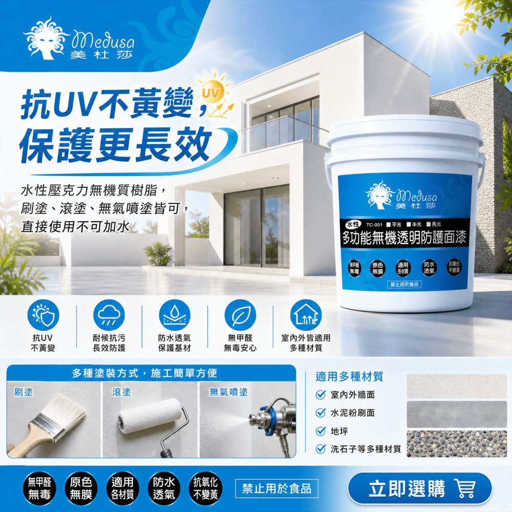 Multifunctional inorganic transparent protective topcoat
