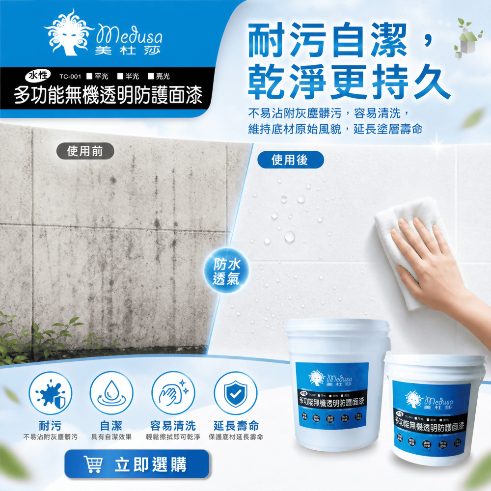 Multifunctional inorganic transparent protective topcoat