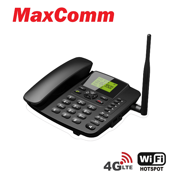 MaxCom 4G VoLTE Teléfono inalámbrico fijo con cámara frontal y pantalla  táctil de 4 pulgadas MW