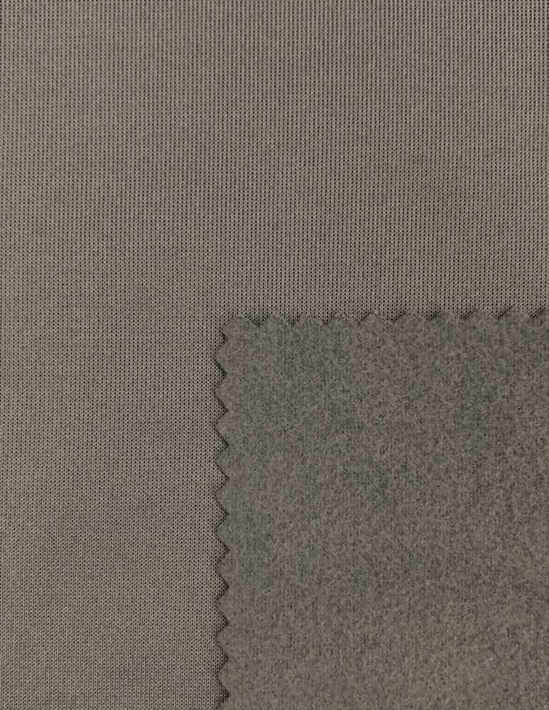 poly/spandex double knit of moss with wicking chemical Sports fabric