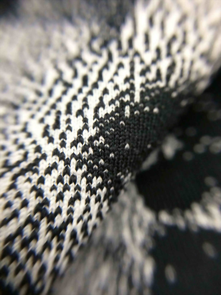 poly/spandex jacquard of brushed