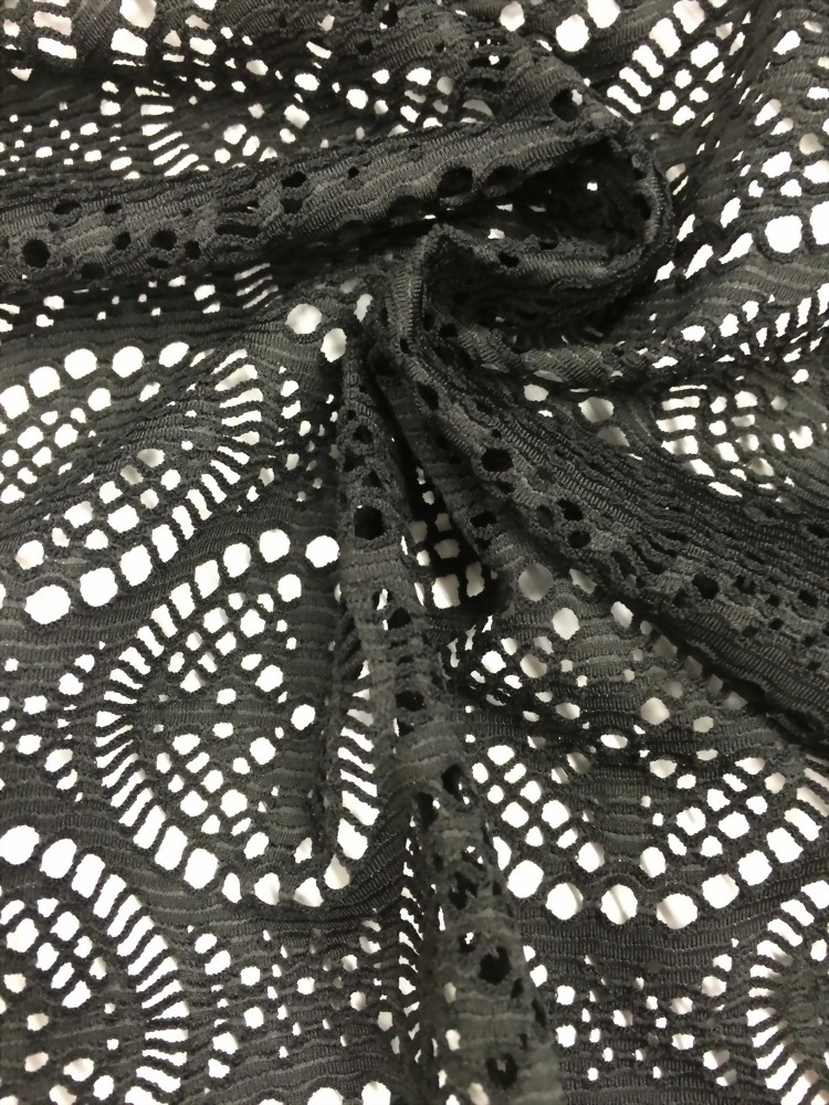 Polyester/Spandex Jacquard crochet