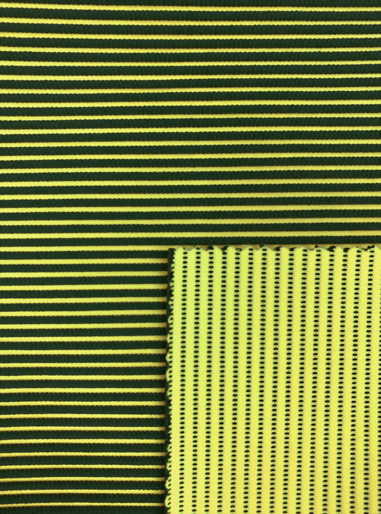 nylon/spandex stripe jacquard
