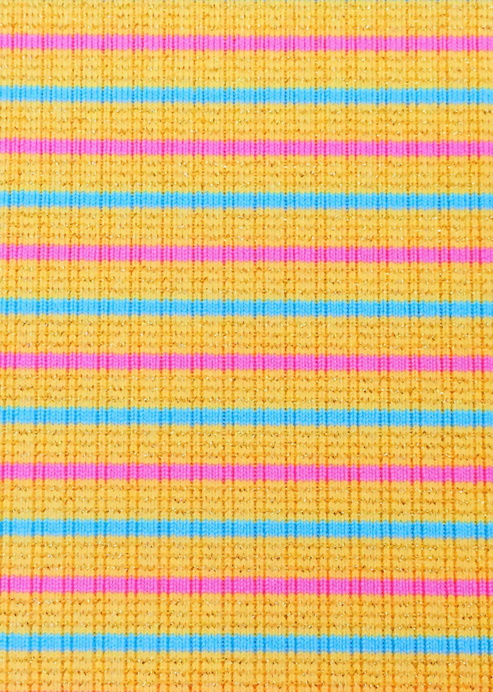 Polyester/Spandex Knit Rib MetallicFabric
