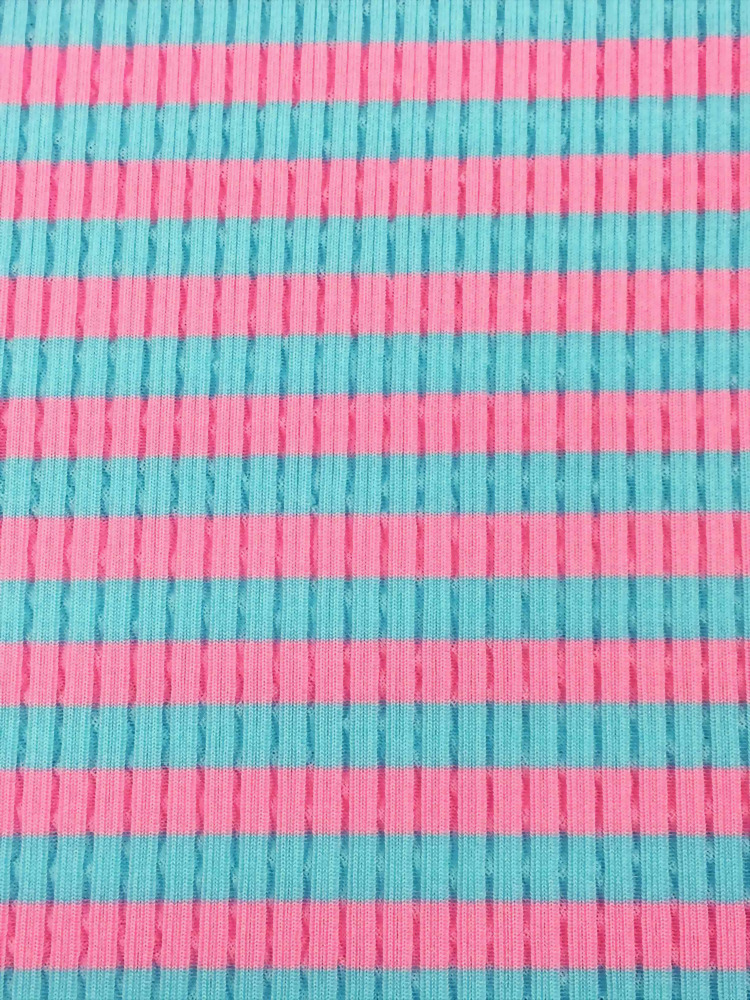 Polyester/Spandex Knit Rib Fabric