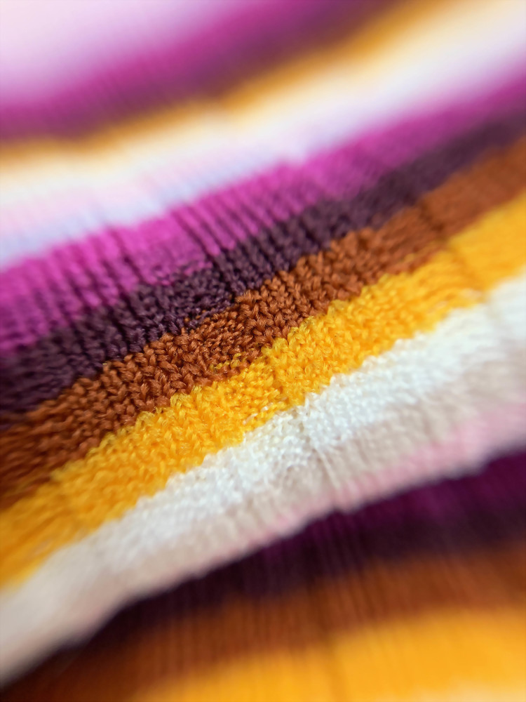 Polyester Spandex Knitted Rib Stripe Fabric