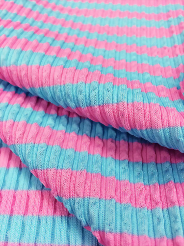Polyester/Spandex Knit Rib Fabric