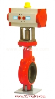 PNEUMATIC ACTUATED BUTTERFLY VALVE (STD DOUBLE ACTING) (NUD-BF26S)