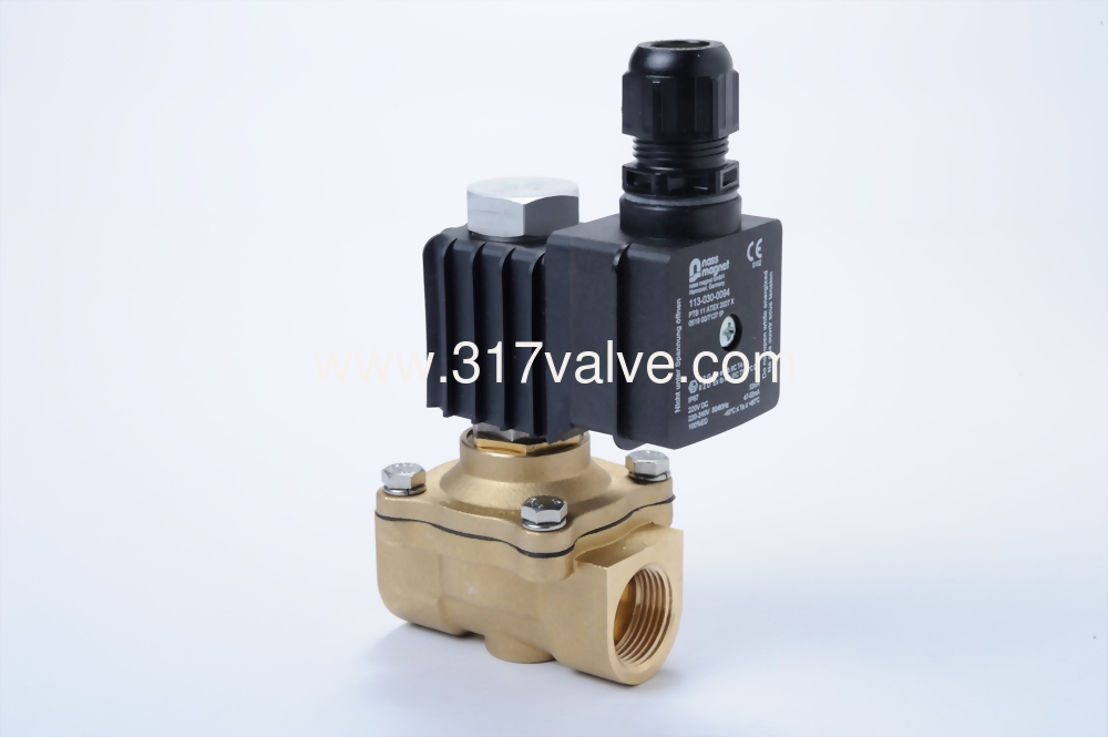 DIRECT, MULTIPLEX, CONNECTED DIAPHRAGM CONDUCTIVE AND NORMLLLY CLOSED FORGED BRASS SOLENOID VALVE 3/8 (PKW OF EXPLOSION PROOF EX II2 G EX E MB IIC T4 GB Series)