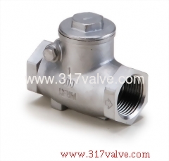 STAINLESS STEEL SWING CHECK VALVE CLASS 600 SCREWED END (SS-209)