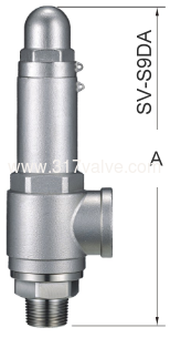(SV-S9DA/SVP-S9DA) 低揚程不鏽鋼304安全閥密閉式-異徑(1x2) (SV-S9DA/SVP-S9DA) 低揚程不鏽鋼304安全閥密閉式-異徑(1x2)