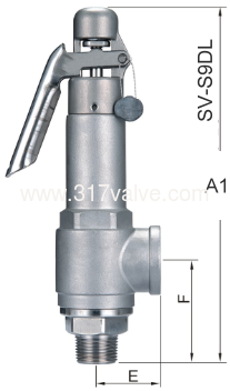 (SV-S9DL/SVP-S9DL) 異徑低揚程不銹鋼304安全閥把手式 (1x2) (SV-S9DL/SVP-S9DL) 異徑低揚程不銹鋼304安全閥把手式 (1x2)
