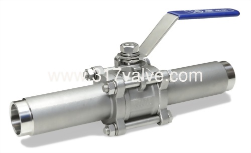 (V-3L/V-3LC) 3-PC INVESTMENT CASTING BALL VALVE LONG BUTT WELDED END (V-3L/V-3LC) 3-PC INVESTMENT CASTING BALL VALVE LONG BUTT WELDED END
