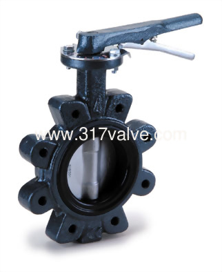 12 Cast Iron Butterfly Valve Lug Style - EPDM Seat, Gear Operated