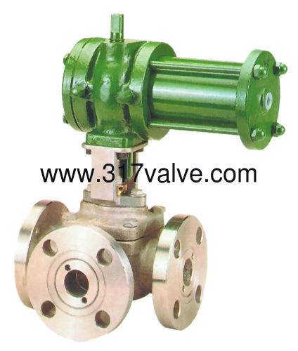 (CYD-FC3WF / CYD-3043WF) CYLINDER TYPE 3-WAY FLANGED BALL VALVE (CYD-FC3WF / CYD-3043WF) CYLINDER TYPE 3-WAY FLANGED BALL VALVE