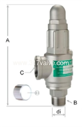 (SV-S8DA) LOW LIFT ST.ST.316 SAFETY RELIEF VALVE (1x2) (SV-S8DA) LOW LIFT ST.ST.316 SAFETY RELIEF VALVE (1x2)