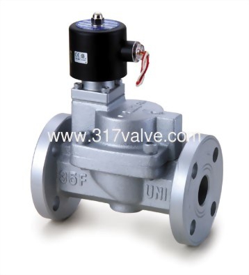 (USF (鑄鐵)大流量系列) 複動活塞引導式通電開型電磁閥 法蘭口 (USF (鑄鐵)大流量系列) 複動活塞引導式通電開型電磁閥 法蘭口