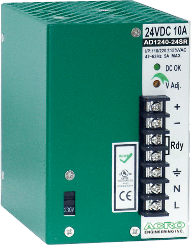 DIN Rail 240W, Single Output, Redundant function
