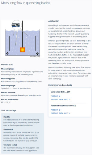 H?ntzsch-淬火池中的流量測量