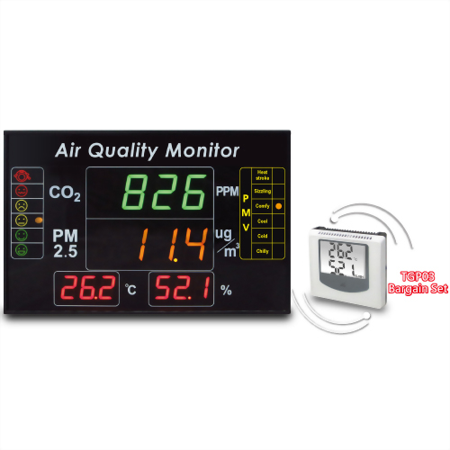 DMB04 4-in-1 Multifunction Indoor Air Quality Large LED Display / Monitor / Indicator