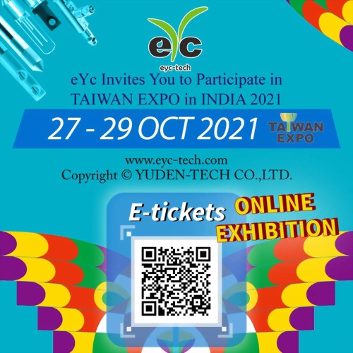 eYc TAIWAN Expo in India 27-29 October 2021 invitation