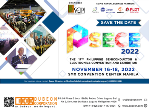 eyc-tech Philippines SEIPI 17th Semiconductor & Electronics Convention and Exhibition 16-18 November, 2022