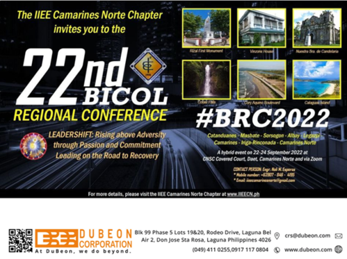 eyc-tech Philippines IIEE 22nd Regional Conference in Bicol 22-24 September, 2022