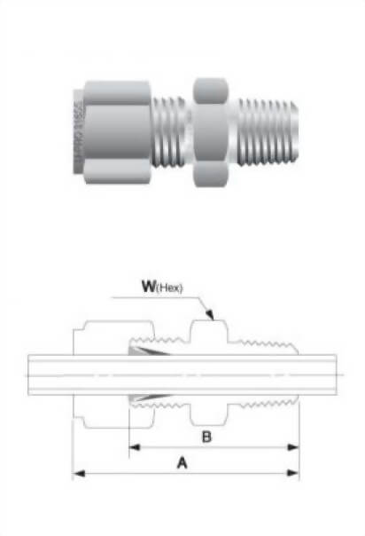 外管外牙通孔接头