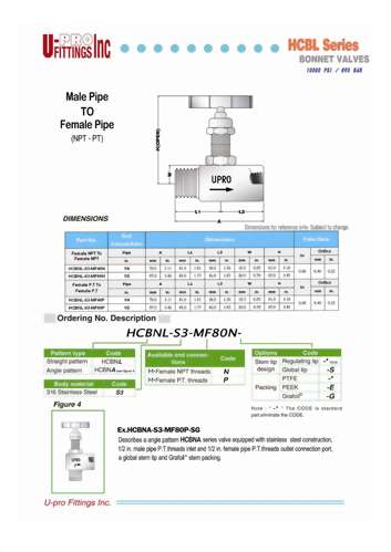 MALE TO FEMALE VALVES