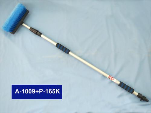 10" W Bi-Level wash Brush W/Telescopic Flow-Thru Handle