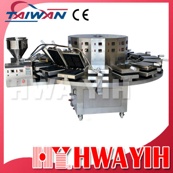 HY-910L Large Automatic Continuous Waffle Machine (15 Stations)