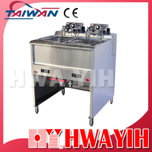 HY-537-A Automatic Ascending & Descending Double Tank Commercial Electric Deep Fryer