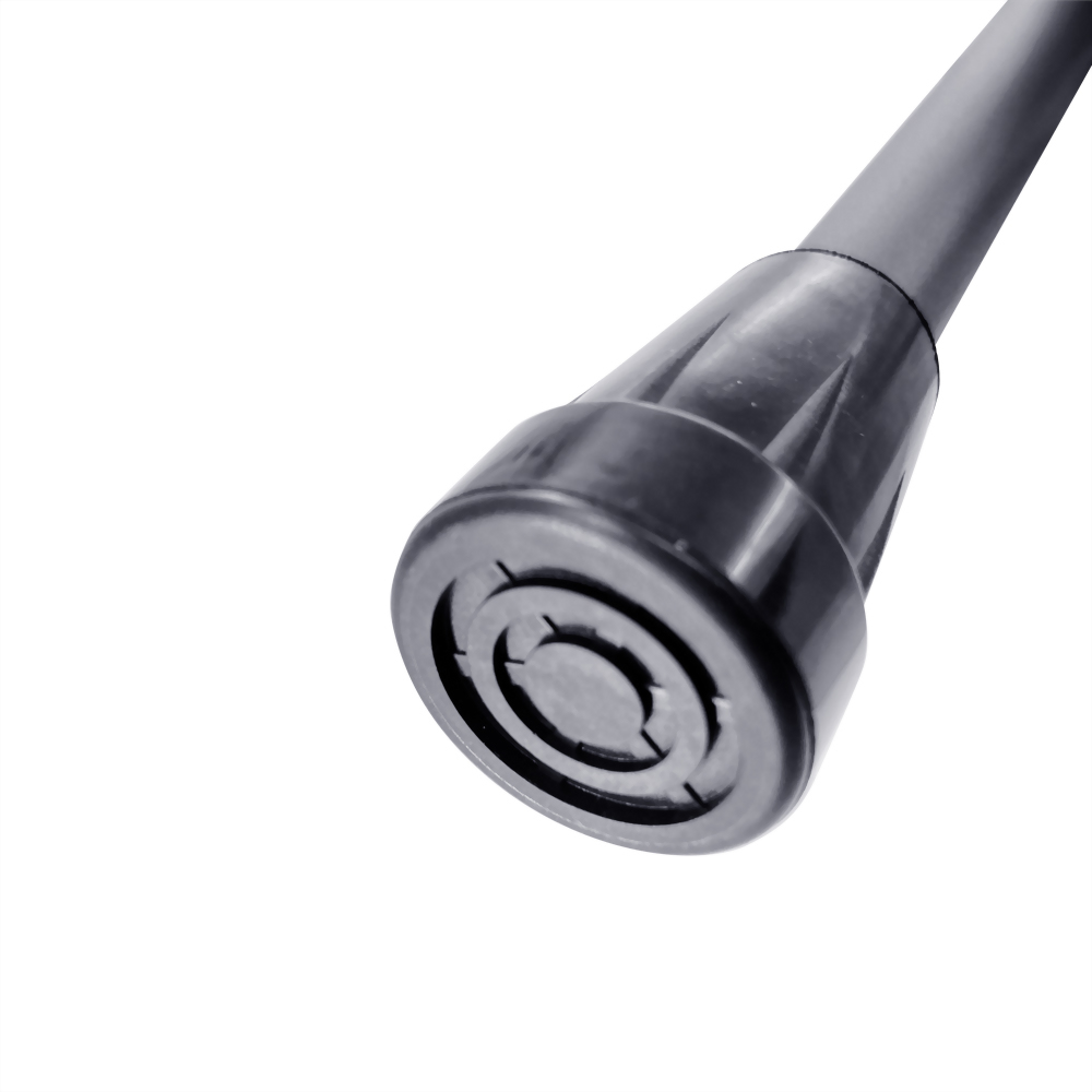 Black Basic Retractable Leisure Cane Lightweight Aluminum Alloy Wooden Handle