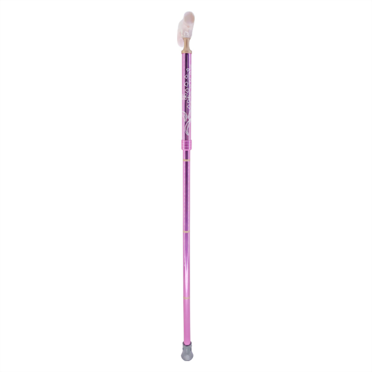 Baroque carved folding leisure cane noble purple lightweight aluminum alloy