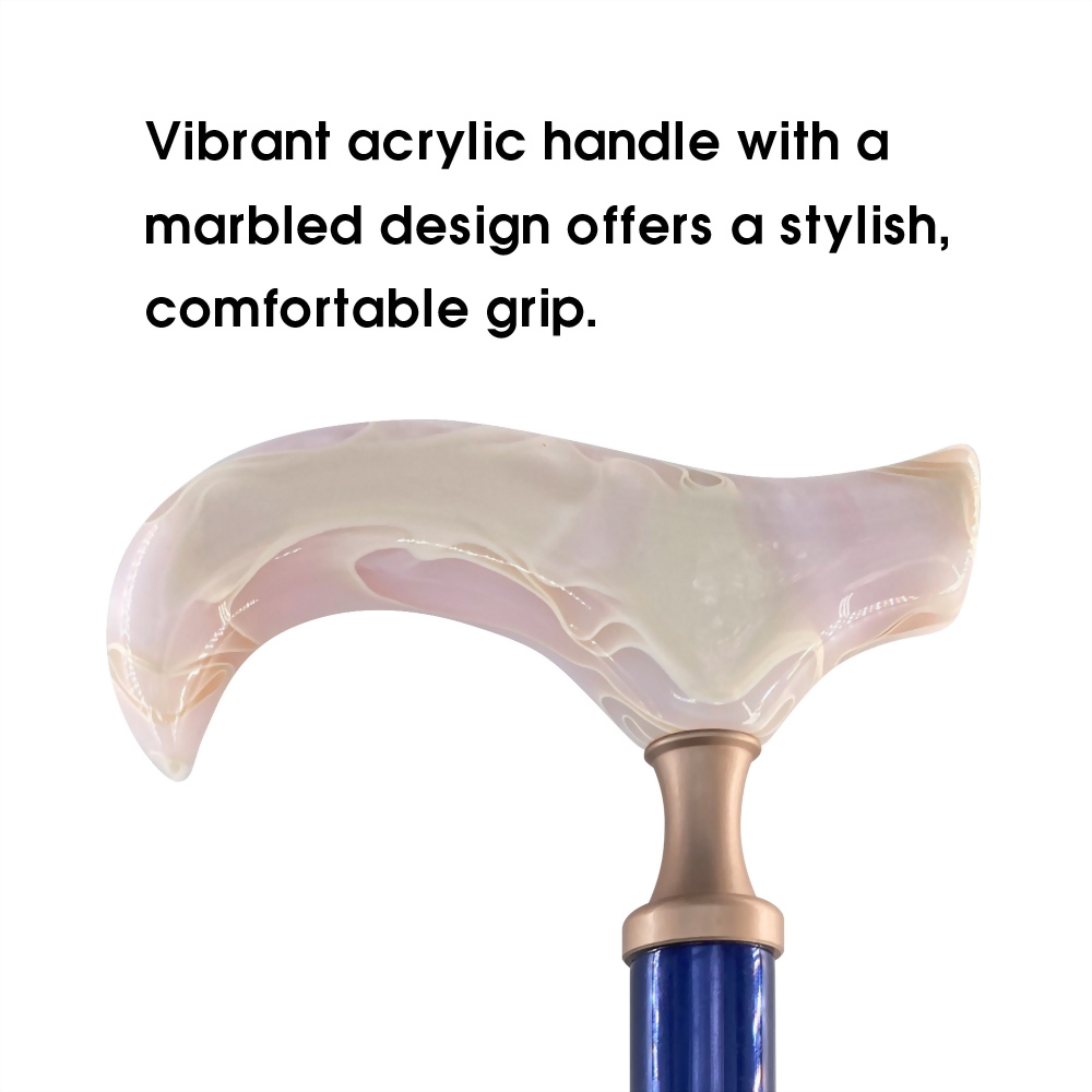 Cherry blossom carving fold Leisure Cane Noble purple Lightweight Aluminum alloy