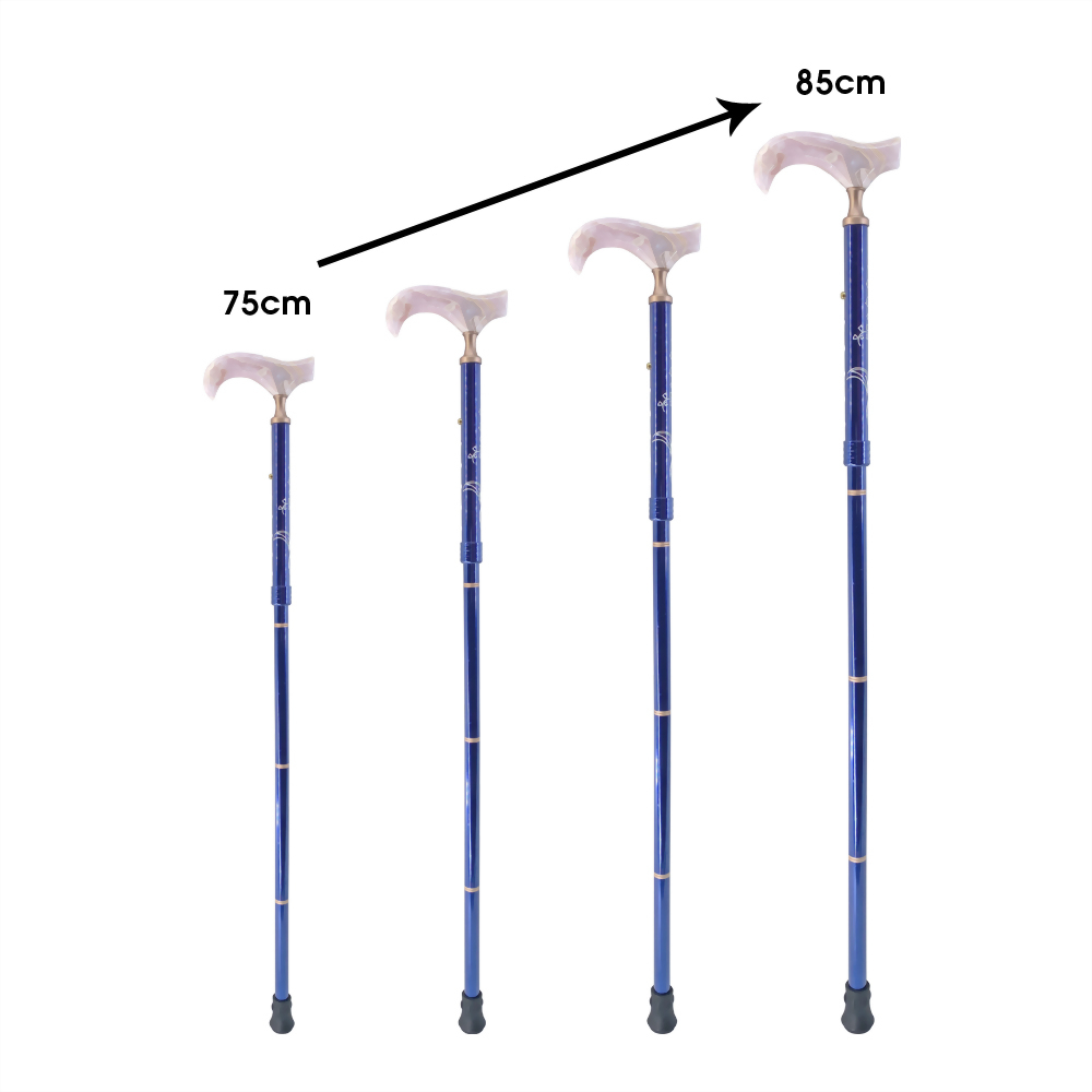 Cherry blossom carving fold Leisure Cane Noble purple Lightweight Aluminum alloy