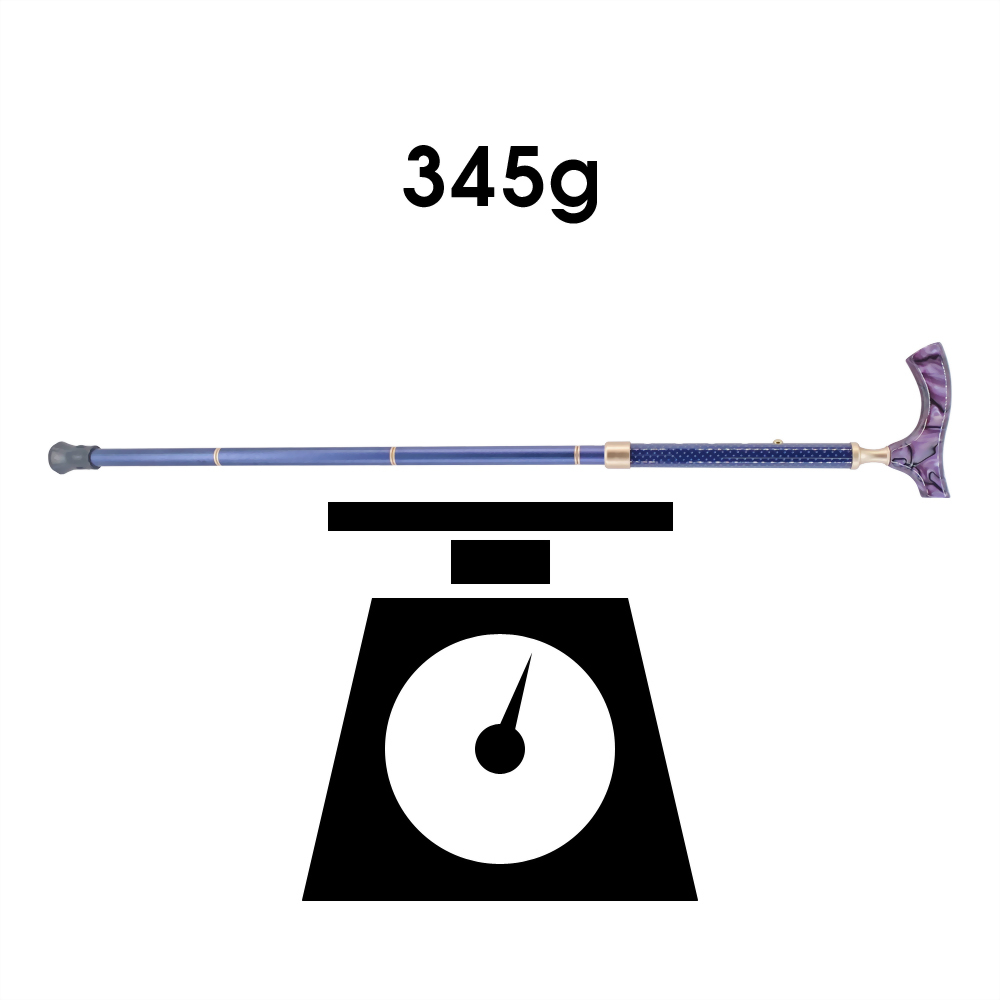 Lightweight Foldable Cane with Marble Acrylic Handle and Non-Slip Tip Elderly Care Walking Aid Product