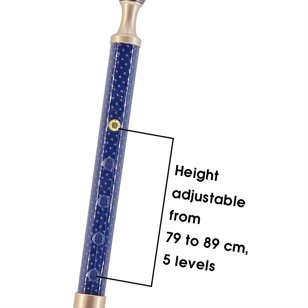 Lightweight Foldable Cane with Marble Acrylic Handle and Non-Slip Tip Elderly Care Walking Aid Product