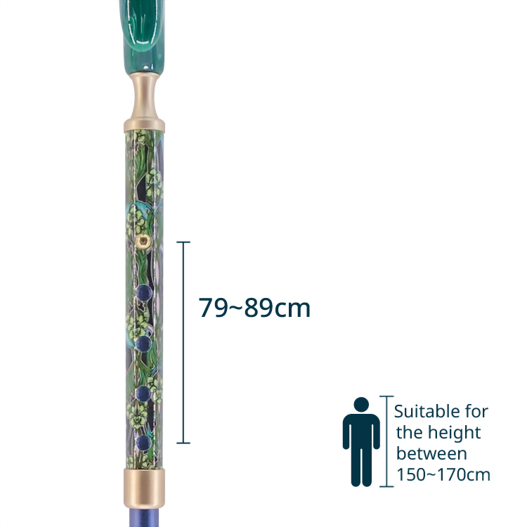 Folding Cane for Seniors with Compact Design and Adjustable Length