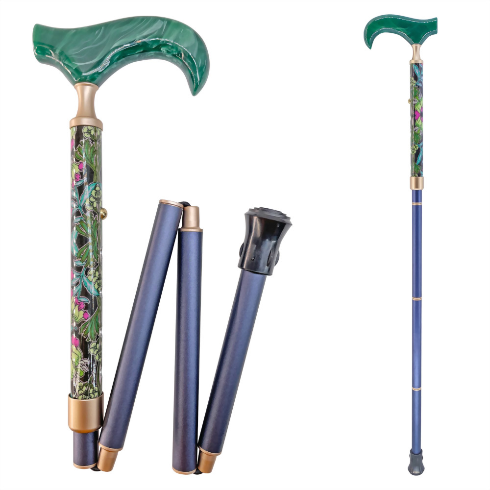 Folding Cane for Seniors with Compact Design and Adjustable Length
