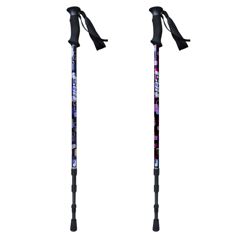 Pop Art 3 stage Anti-shock Trekking pole Upright EVA handle