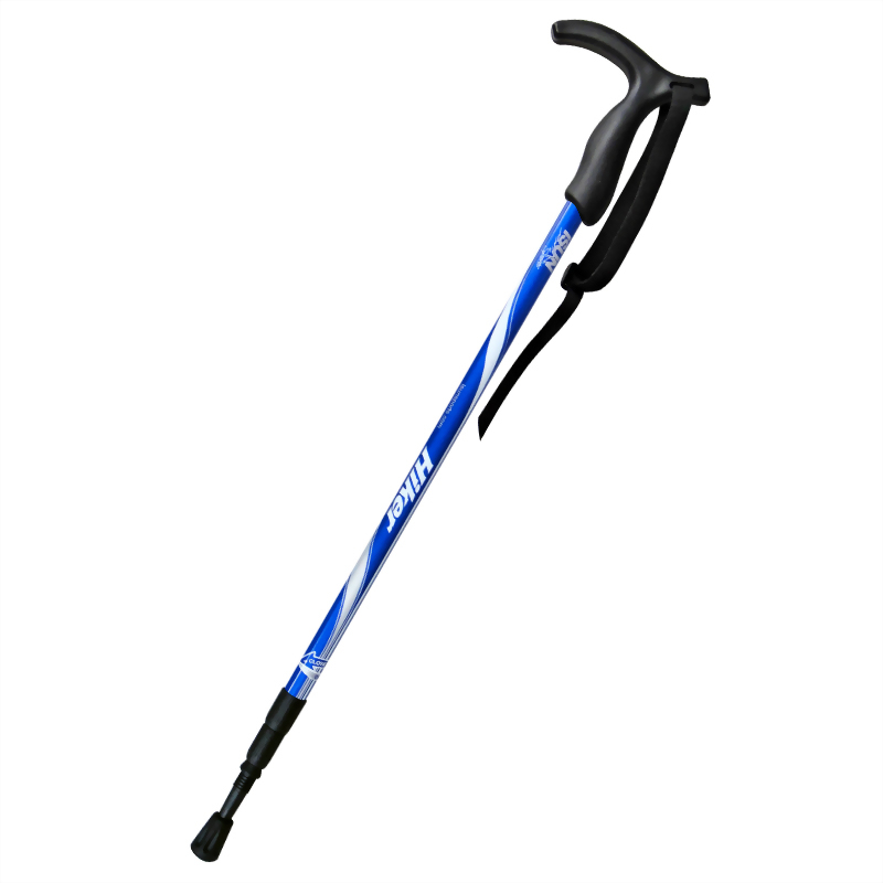 Hiker 3-section Anti-shock walking stick T-handle