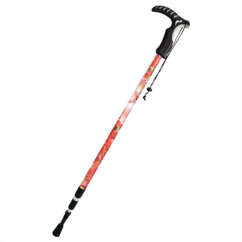 Phoenix Flower 3 stage Anti-shock walking pole T handle