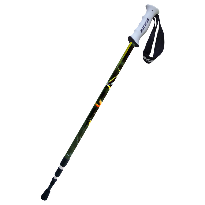 台灣之美-天堂鳥,高強度鋁合金,三段式避震登山杖,直立握把