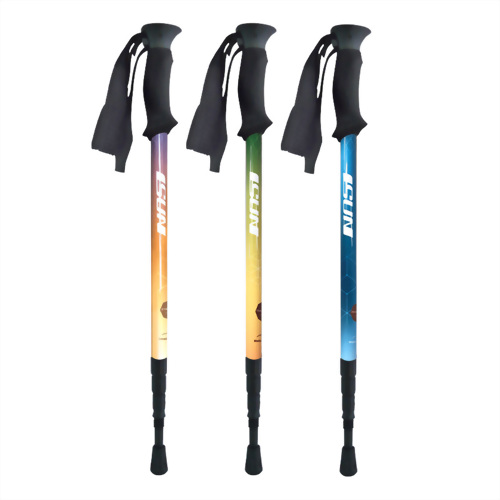 Natural Color 四段式旋轉登山杖 特殊無避震規格 直立型EVA握把