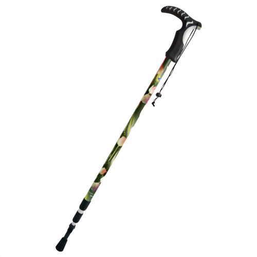 鬱金香 三段式避震行走杖 T型握把