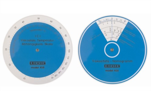 黏度單位及溫度換算盤 458