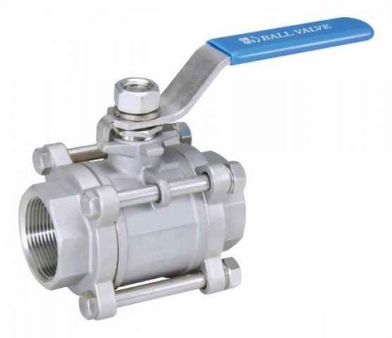 3 PC BALL VALVE WITH OCTAGONAL CAP